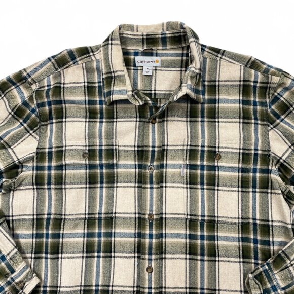 Carhartt Shirt Men's XL Plaid Flannel Original Fit Button Up Heavy 102215 - Picture 2 of 9